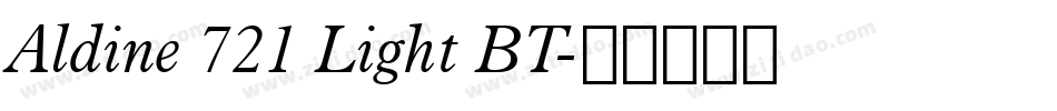 Aldine 721 Light BT字体转换